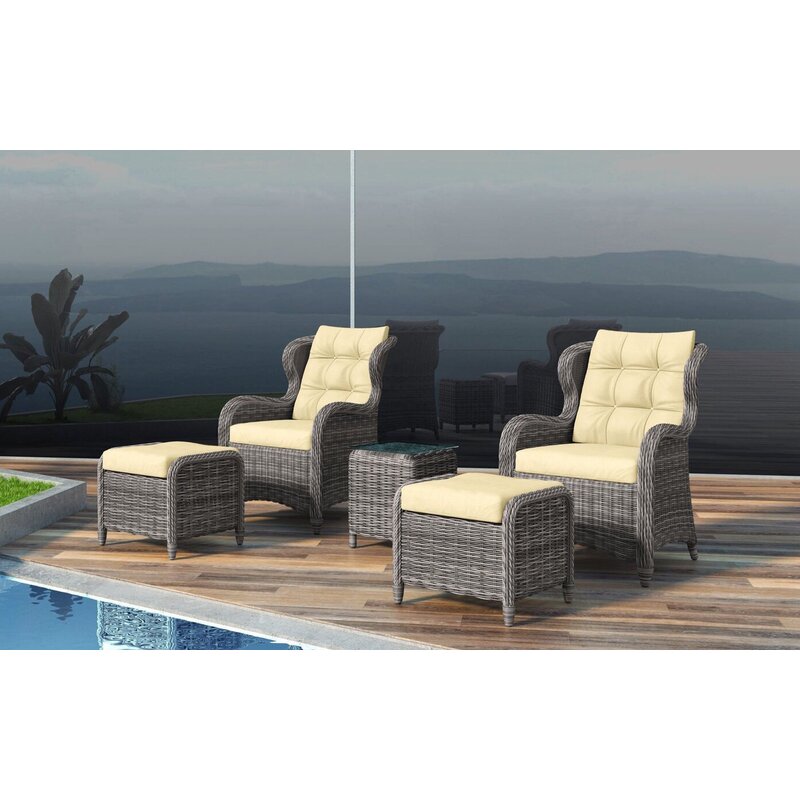 Garten Living 2-Sitzer Lounge-Set Marino aus Polyrattan mit Polster